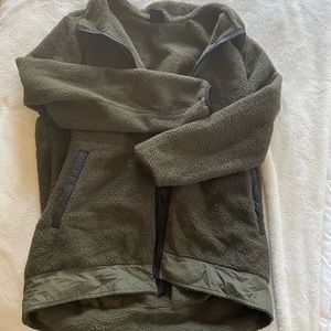 Dark Green North Face Fleece Jacket